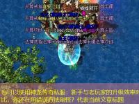 神龙传奇私服：新手与老玩家的升级效率对比，你还在用错误方法刷怪？